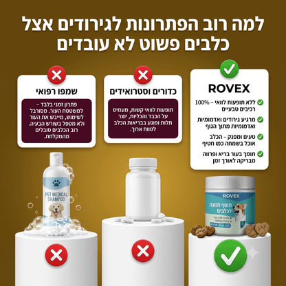 ROVEX תוסף תזונה יומי לכלביםתוספי תזונה לכלביםrovex